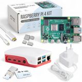 Db-tronic Raspberry Pi 4 1 GB Starterskit, USB-C-voeding 15 W, behuizing, 64 GB-editie, 4K Micro HDMI-kabel, koellichaamset