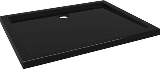 vidaXL Douchebak rechthoekig 80x100 cm ABS zwart