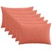 vidaXL Kussensloop 6 stuks HEERLEN Rood Oranje 50 x 70 cm corduroy