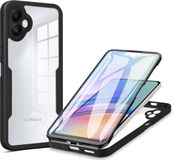 Techsuit Hoesje geschikt voor Samsung Galaxy A05 - ColorVerse 360 Case met Screenprotector - Zwart