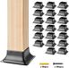 VEVOR Set Van 20 Schroefmoffen 153 X 153 X 62 Mm Paalsteun Koolstofstalen Paal Schoenpaal Paalbasis Grondhulssteunbasis Ideaal voor Verandaleuningen, Pergola'S En Kolommen