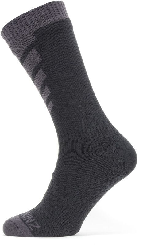 Sealskinz Waterproof Warm Weather Mid-High Socks, Black/Grey M | EU 39-42 2023