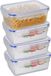 Excellent Houseware Vershoudbakje - 4x - 2200 ml - transparant - kunststof