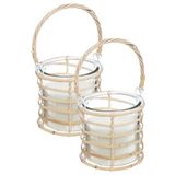 Atmosphera geurkaars Boho - 4x - 430 g - citrus/citronella geur - 31 branduren - zomer geur
