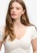Superdry T-shirt à encolure en V et fronces Femme Blanc cassé Taille 14