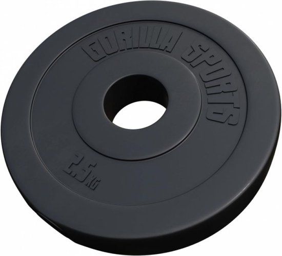 Gorilla Sports Olympische Halterschijf 2,5 kg - Zwart - 50 mm