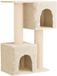 vidaXL Arbre à chat avec poteaux à gratter en sisal Crème 114 cm