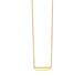 ZINZI Gold 14 karaat gouden collier plaatje glad 42cm ZGC176