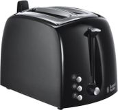 RUSSELL HOBBS Toaster, 22601-56, met lange sleuven, ontdooifunctie, stopfunctie, opwarmfunctie, instelbare bruiningsgraden, 850 watt, zwart