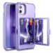 WeLoveCase iPhone 11 portemonnee hoesje voor vrouwen verdediger creditcard houder cover met verborgen spiegel drie lagen schokbestendige zware bescherming allround beschermhoes voor iPhone 11