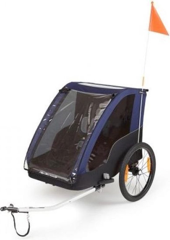 Polisport KINDERAANHANGWAGEN KIDCAR GRIJS/BLAUW