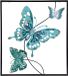 Pro Garden Wanddecoratie vlinder - blauw - 43 x 38 cm - metaal