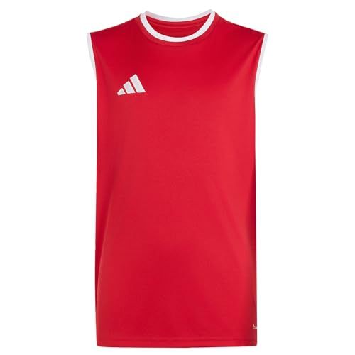 adidas Entrada26 Sleeveless Jersey Kids Shirt, team power red 2/white, 13-14 Years