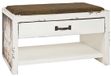 Haku Halbank | 72 x 40 x 43 cm | Wit | Kunstleer; MDF