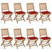 VidaXL Chaise de jardin Assise capitonnée Bois d'acacia Rouge