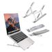 OVERMUST Laptopsteun, Gerecyclede aluminiumlegering, Licht, Antislip, Draagbaar, Opvouwbaar, Laptopsteun - Ventilatie en Warmteafvoer, Afstelling in 6 niveaus, Zilver