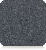 Zeller Onderzetters - 4x stuks - antraciet grijs - vilt - 10 x 10 cm - warmtebestendig
