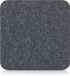 Zeller Onderzetters - 4x stuks - antraciet grijs - vilt - 10 x 10 cm - warmtebestendig