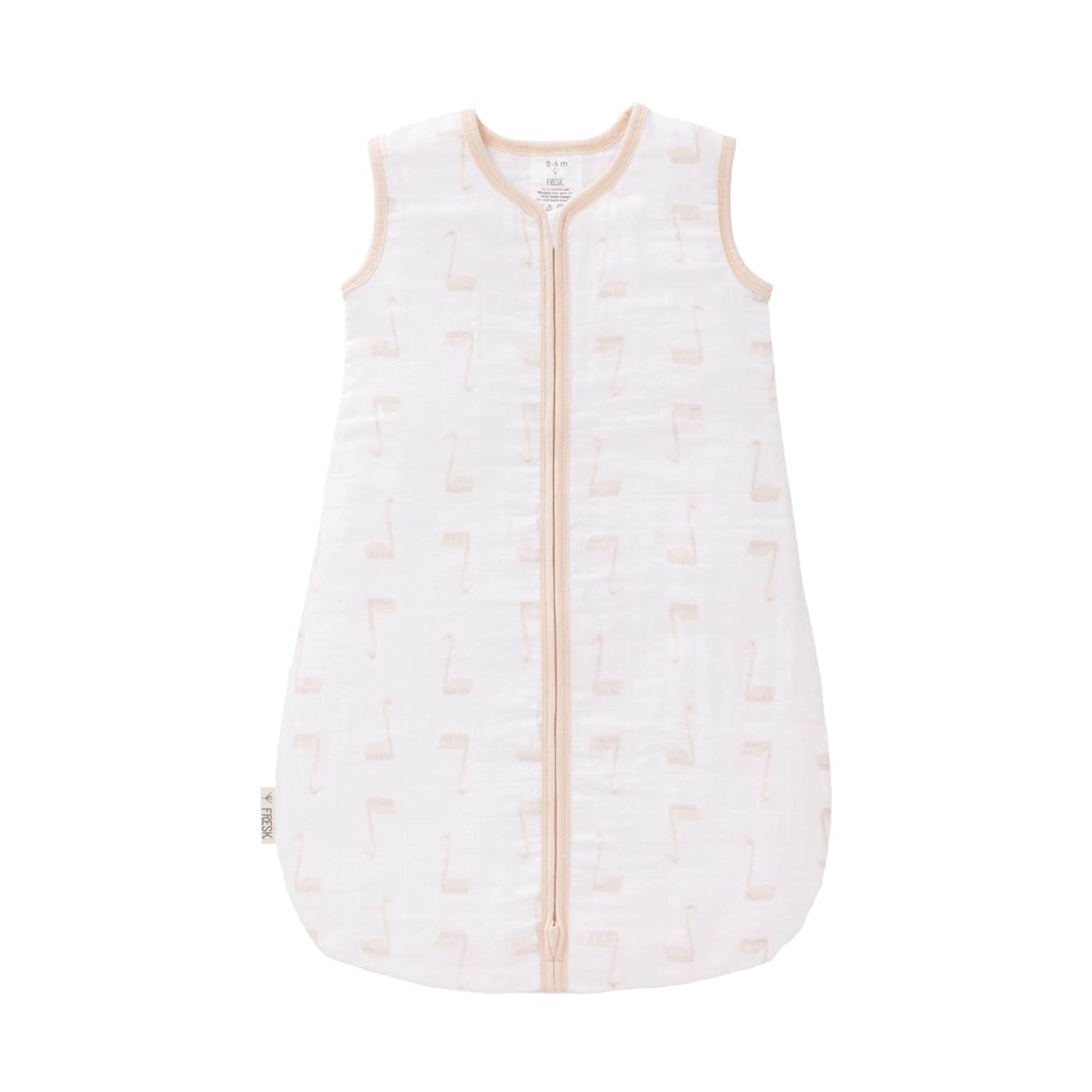 Fresk Swan Muslin Slaapzak Pale Peach 18-36 Mnd