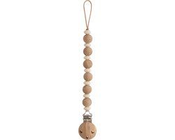 Mushie Siliconen Speenkoord Luna - Faux Wood