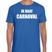 Bellatio Decorations Ik haat carnaval verkleed t-shirt / outfit blauw voor heren - carnaval / feest shirt kleding / kostuum M