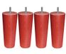 Margot Cottage kegelpoten van hout, 7,5 x 7,5 x 20 cm, 4 stuks 7,5 x 7,5 x 17 cm Teinte Merisier