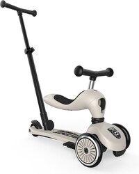 Scoot & Ride Highwaykick 1 Push & Go - Step & Loopfiets - Unisex - 1-5 Jaar - Wit/Grijs