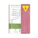 Clairefontaine 782396Cpack Nomaddict (ex Age Bag) Pak 5 Notitieboeken Spiraalbinding My.dailyplanner Oudroze - A5 14,8x21-250 Uitscheurbare Pagina’s Dagrooster DOT - Wit Papier 90g - Omslag Karton
