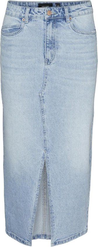 Vero Moda Vmveri Hr Calf Denim Skirt Ga Mix - Light Blue Denim - L