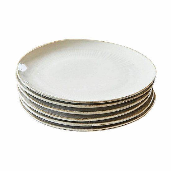 LOBERON Dessertbordje set van 6 Périers beige