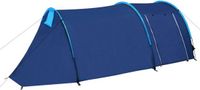 vidaXL Tent - 4-persoons - marineblauw en lichtblauw