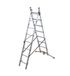 Hailo Échelle transformable 2 plans 2x8 échelons 4m40 en aluminium HobbyLot