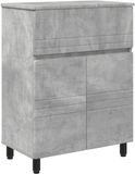 vidaXL Badkamer Vaniteitsunit Betongrijs 60 x 35 x 80 cm Bewerkt Hout