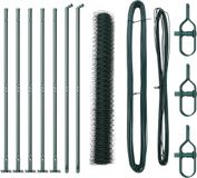 vidaXL - Zeshoekig gaashek met betonnen voetstuk - 10 x 1,2 m - Groen - Mesh