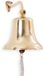 Moritz cloche de navire en laiton avec support mural et cordon – Cloche murale maritime pour maison, jardin, bateau et terrasse – Laiton brillant – 44 x 20 x 18 cm