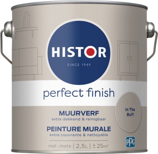 Histor Perfect Finish Muurverf Mat - In the Buff - 2.5L - Beige - Muurverf