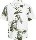 JACK&JONES JPRBLADREW PRINT RESORT SHIRT S/S LN Heren Overhemden Korte mouw Katoen Viscose Loose Fit XXL Grijs