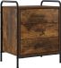 vidaXL Nachtkastje Gerookt eiken 48 x 36,5 x 60 cm Bewerkt hout