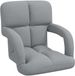 vidaXL Chaise de sol réglable avec accoudoir 5 positions tissu gris clair
