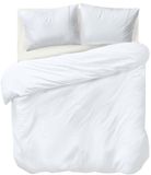 Auping Grey lines satin Dekbedovertrek - Tweepersoons 240 x 220 cm - Katoensatijn - Wit