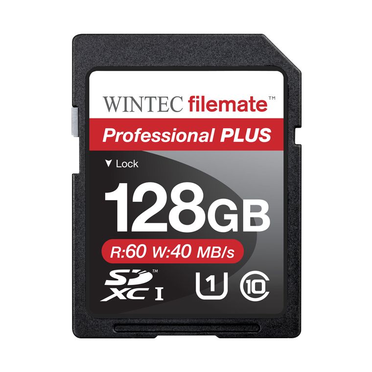 Filemate Professional Plus SDXC 128GB - Class 10 - 60MB/s Lezen - 40MB/s Schrijven