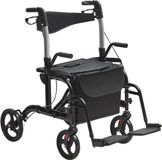 VEVOR Rollator et fauteuil roulant de transport 2-en-1