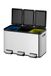 EKO Recyclebare prullenbak 10L+10L met pedaal | Roestvrij staal Anti-Vingerafdruk voor Keuken | Dubbele Compartiment Prullenbak met Soft Close