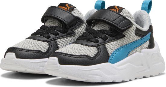 PUMA Trinity Lite AC+ Inf Unisex Sneakers - Cool Light Gray-Tropical Blue-PUMA Black - Size 21