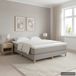 vidaXL Boxspringbed stof lichtgrijs 140x200 cm