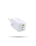 Baseus Enerfill USB C oplader, 100 W, 3-poorts USB C-voeding, PD oplader met PPS, GaN snellader, compatibel met MacBook Pro/Air, iPad, laptop, iPhone 16 Pro Max, Galaxy S25, Pixel, wit