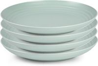 Plasticforte Rond diner bord/camping bord - 4x - Dia 25 cm - mintgroen - kunststof - onbreekbaar