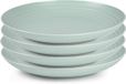 Plasticforte Rond diner bord/camping bord - 4x - Dia 25 cm - mintgroen - kunststof - onbreekbaar