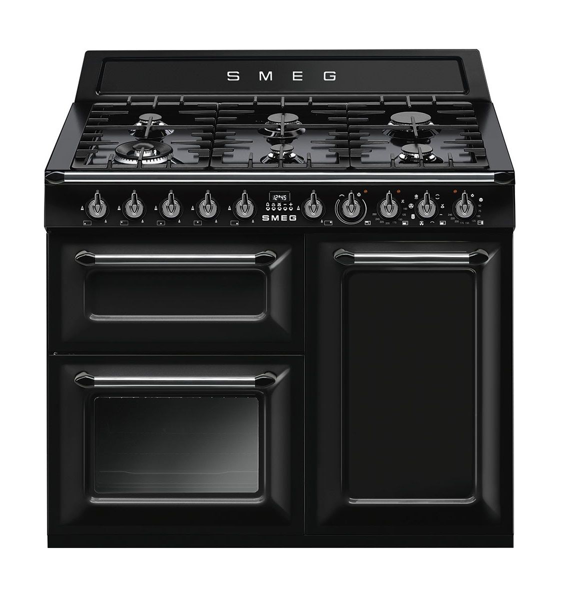 Smeg TR103BL - Vrijstaand fornuis - Gaskookplaat - Zwart - A