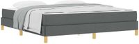 vidaXL Boxspringbed met matras, donkergrijs, 180 x 200 cm, stof